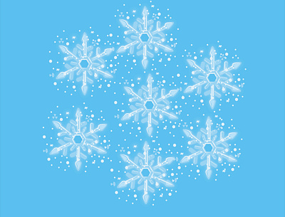 snow flakes animation design flat graphics design icon illustration illustrator logo typography vector