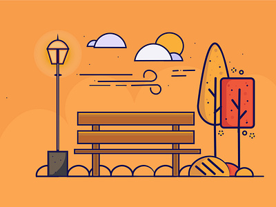 scenery💛🧡🧡🧡💛 by sadiaillusts____ on Dribbble