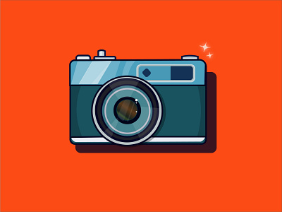 vintage camera art design flat graphics design icon illustration illustrator logo typography vector