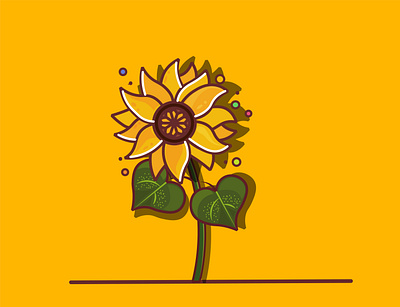 sunflower animation design flat graphics design icon illustration illustrator logo typography vector