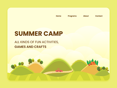 Summer Camp design illustration mock up mock up mockup ui ui ux ui design uidesign uiux webdesign