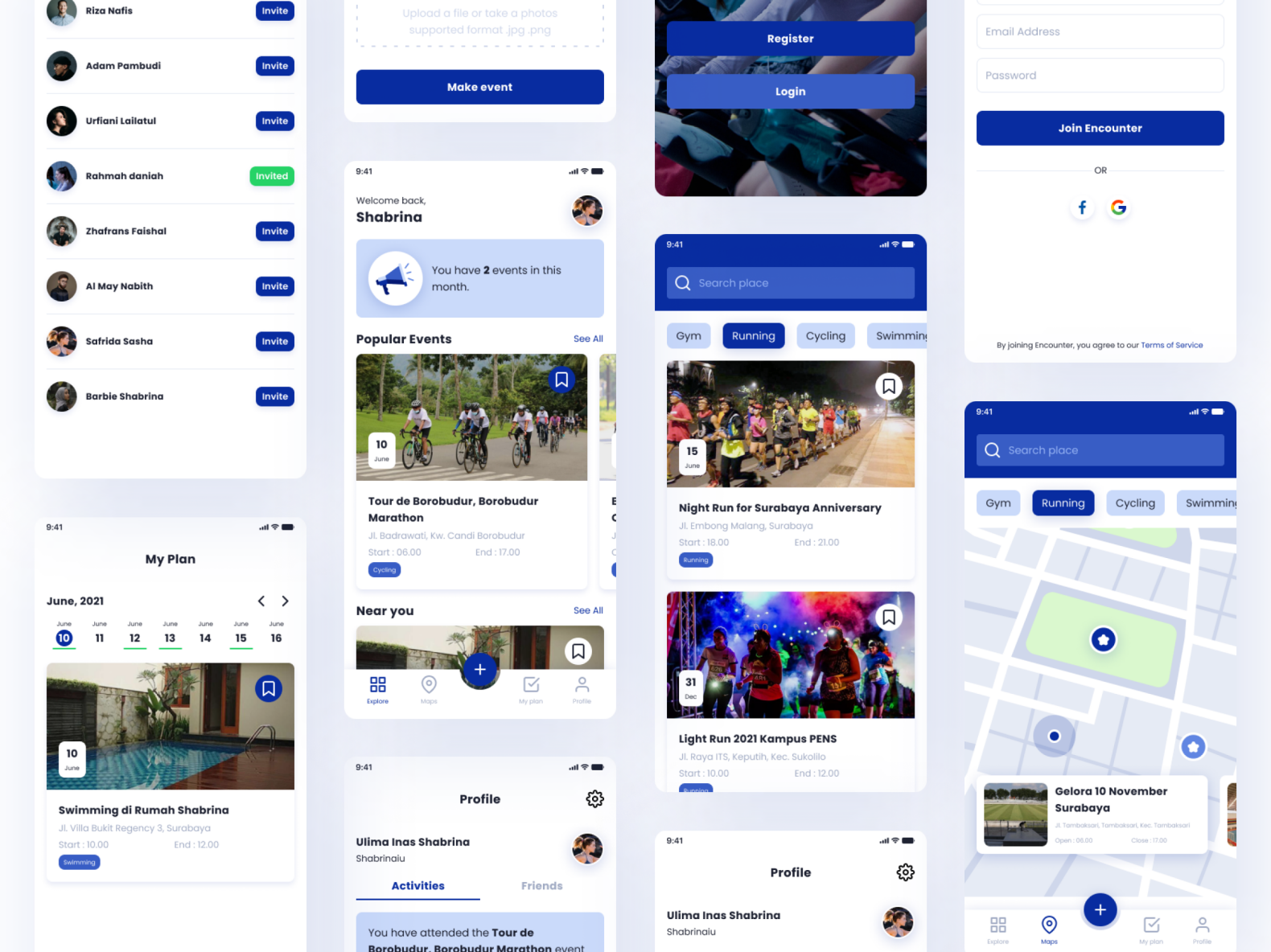 Sports Events App by Ulima Inas Shabrina on Dribbble
