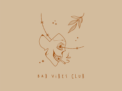 bad vibes forever design illustration sticker vector