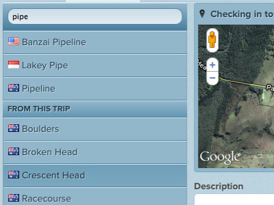 New Check in Flow css3 surf surfing travel