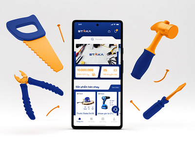Staka - Online store mechanic app design graphic design ui ux