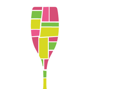 Retro drinky-drink alcohol drink green pink print retro