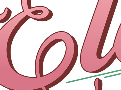 Elegance Theory green logo logotype maroon pink type typography