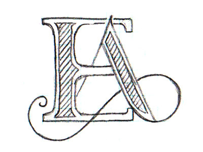 Original Monogram Sketch lettering monogram sketch type