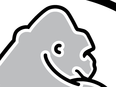 The Silverbacks logo (WIP) band black gorilla grey identity logo music white
