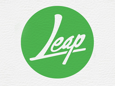 Leap Logo green leap lettering logo