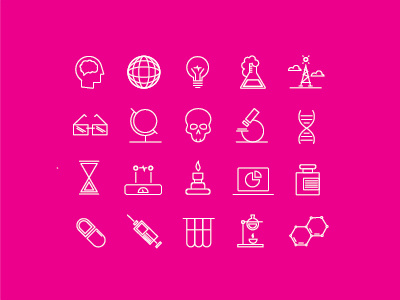 Science Icons graphs icon line science