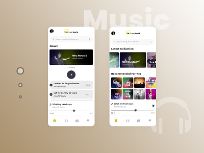 Online Music Application UI minimal minimal mobile minimalistic design mobile mobile app mobile app design mobile design mobile ui modern music music app ui ui ux ui ux user uidesign uiux uxdesign