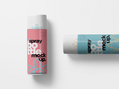 Aerosol Paint Spray Bottle Mockup