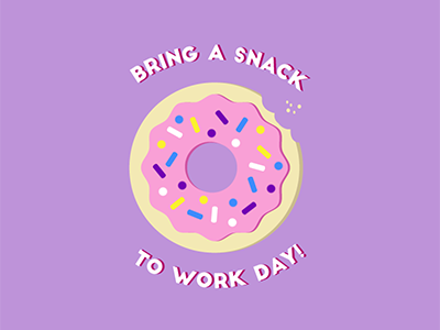 Nom doughnut office snack sprinkles work