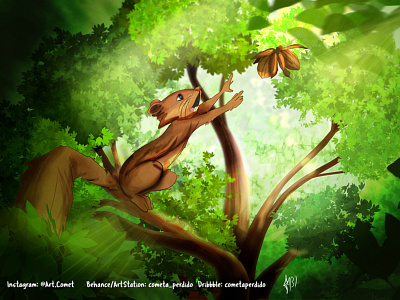 Character Concept - Cute Squirrel animal art animal illustration animation book illustration cartoon cartoon character cartoon illustration character concept character design characterdesign characters concept art concept design design draw drawing illustration kids illustration squirrel squirrels