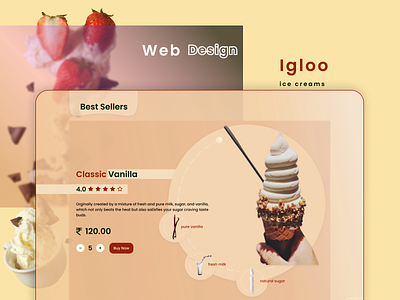 Igloo - Web Design branding colors dessert figma food ice cream logo ui web design