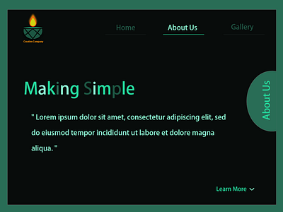 About Us Page about adobe xd advertising briefbox dark minimalist mockup newbie ui web design