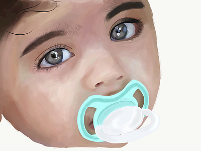 Baby Face adobe draw baby colors cute eyes face realistic drawing