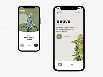 Weliwery - weed delivery service. c2c coffee shops courier delivery design drone ganja marijuana mobile app service services splash screen ui ux weed