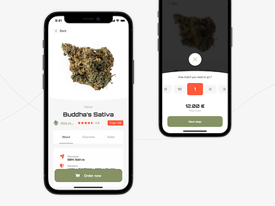 Weliwery - weed delivery service. additional app booking c2c card city courier delivery design ganja marijuana mobile app page sativa service spec ui ux weed