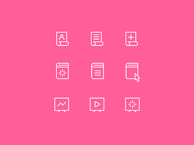 Working on progress.. add book document icon pictogram pink play school tool