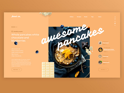 Concept page for a food blog blog blogger design food food and drink interaction design ui ui design user experience user interface ux ux design web design website