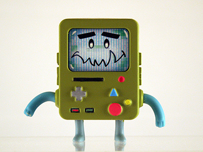 Nori X BMO art toy character design expressions kaiju paper craft toy