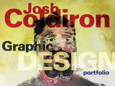 Portfolio Cover abstract beard color loose monotype printmaking type