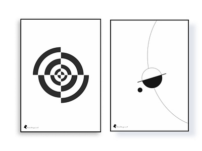 Illusion in Target & Saturn and its Moon Titan art black and white blackwork design illustration minimalart minimalist