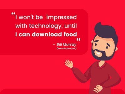 I Won't Be Impressed With Technology until I Can Download food app brand brand identity branding branding design design food food and drink food app fooddelivery graphic design india jaffna minimal red srilanka tamil technology vector web