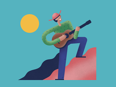 Repentista character guitar illustration illustrator photoshop singer
