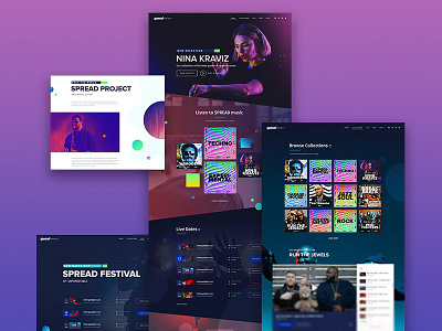 Music website compilation cover art design live lpdsgn music music artwork playlist spread music spread project ui web design