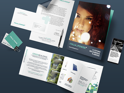 Corporate branding brochure business card company corporate identity energy letter