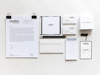 W.A.M. Stationery branding identity leszczynski logo logotype mark typography