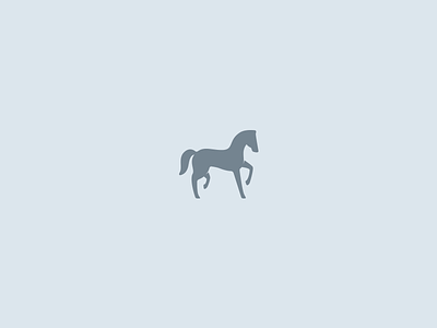 Horse Mark blue branding horse icon logo