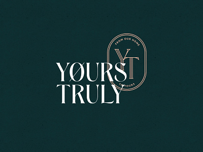 Yours Truly Prints branding design green logo mark print web