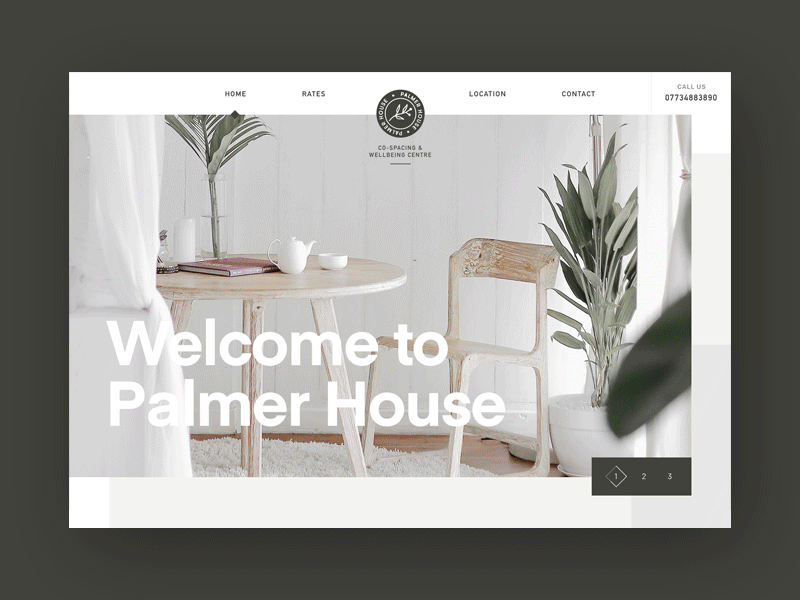 Palmer House Landing Page branding landing page therapy