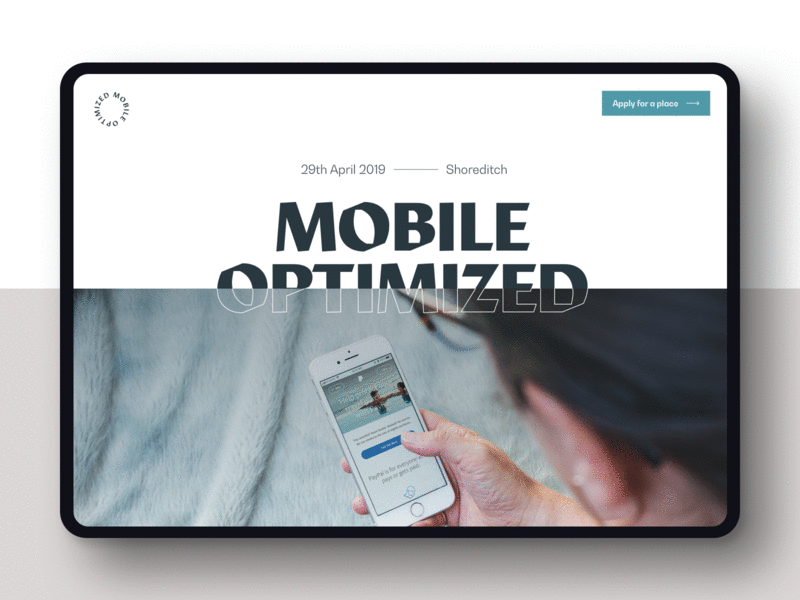 Mobile Optimized – Event Landing Page beige conference event green landing page layout meeting teal