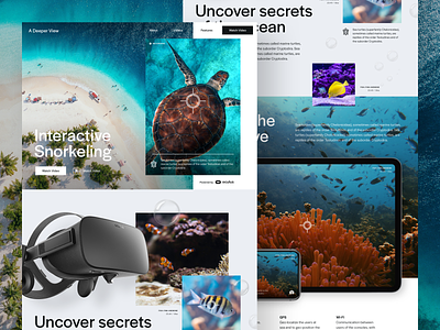Augmented Reality Snorkeling ar augmentedreality blue landing page ocean oculus reef virtual reality vr