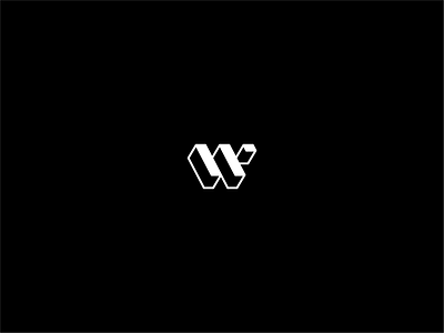 W Logo 3d 3d logo black branding design logo mark minimal mono shadow w w logo web