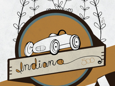 Indiana 5050 project car illustration indiana yellow
