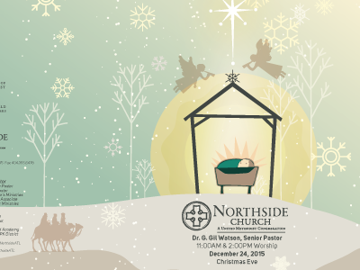 Children's bulletin cover christmas illustration northside church