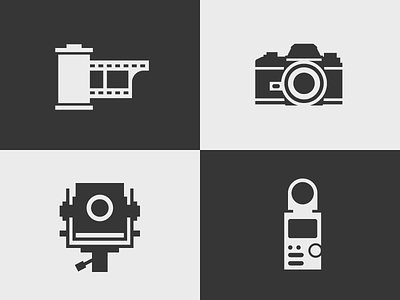 Photography Icons black and white camera film icons light photo photography