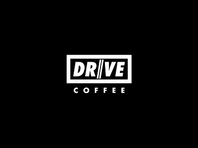 Drive Coffee Logo car coffee design drive logo type