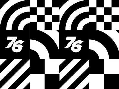 76 Pattern 1 76 black and white checkered glitch graphic design pattern stripes