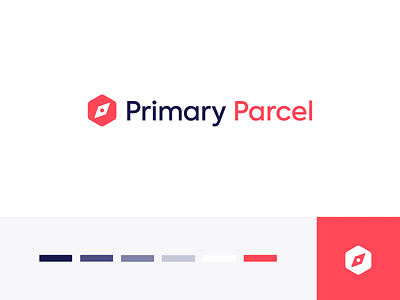 Primary Parcel Identity branding design icon idenity logo parcel shipping shopify shopify app wordmark