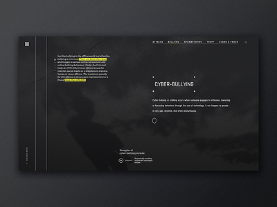 Cyber Bullying goverment typography ui ux web design