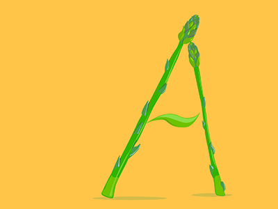 A is for Asparagus 36 days of type a alphabet asparagus letter typography