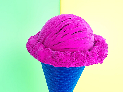 Colorful Ice Cream 3d blue bright c4d candy ice cream model pink sweets