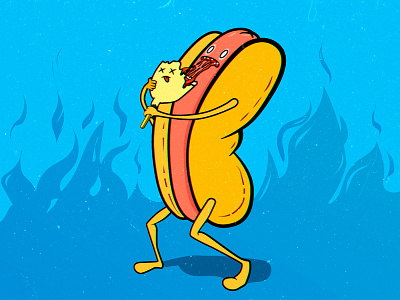 Cronos Dog corn dog cronos food food mythology hot dog illustration illustrator kronos